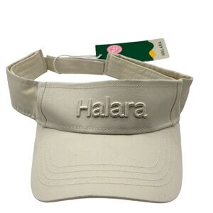 Halara Cotton Tennis Golf Sun Visor Hat Beige Adjustable One Size NWT